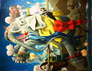 Carousel (The Elephant) 65 x 72